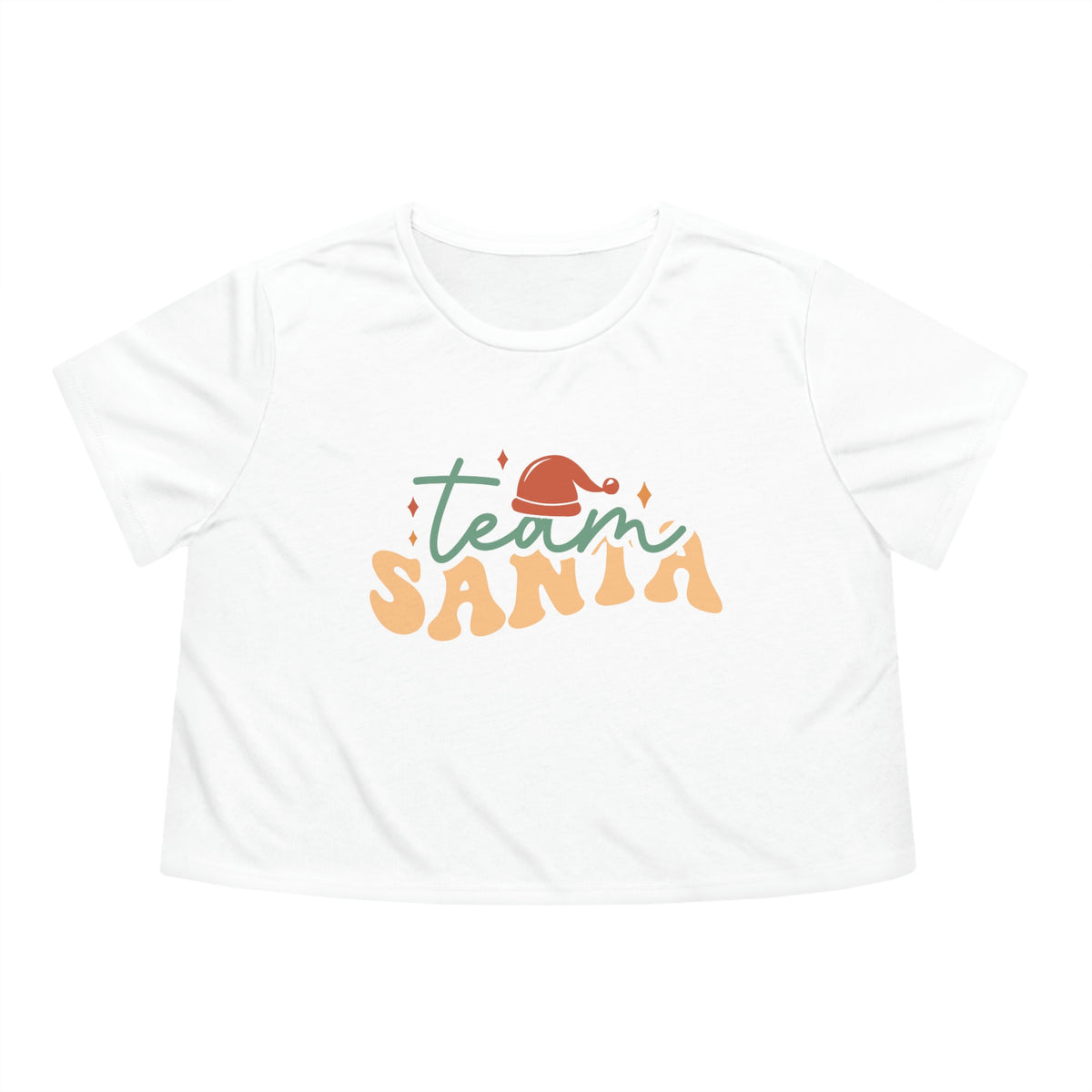 Team Santa Womens Crop Tee