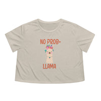 No Probllama Womens Crop Tee