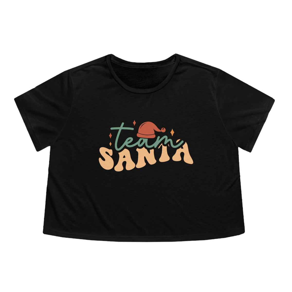 Team Santa Womens Crop Tee