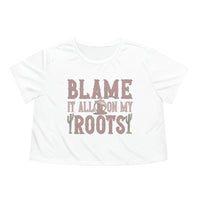 Blame It On My Roots Womens Crop Tee