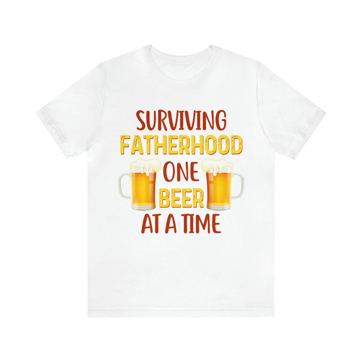 Surviving Fatherhood With Beer Mens Tee