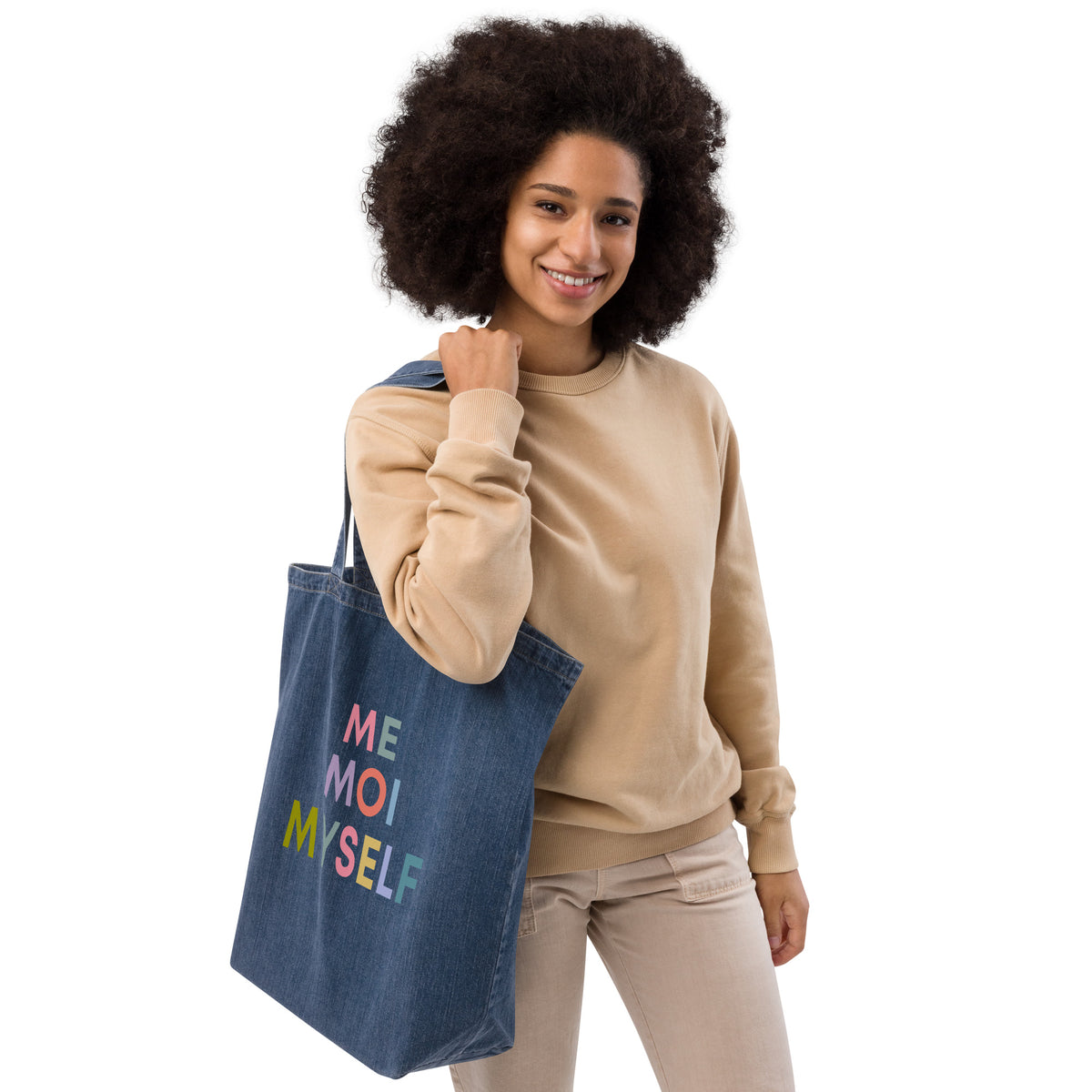 Me Moi Myself Denim Tote