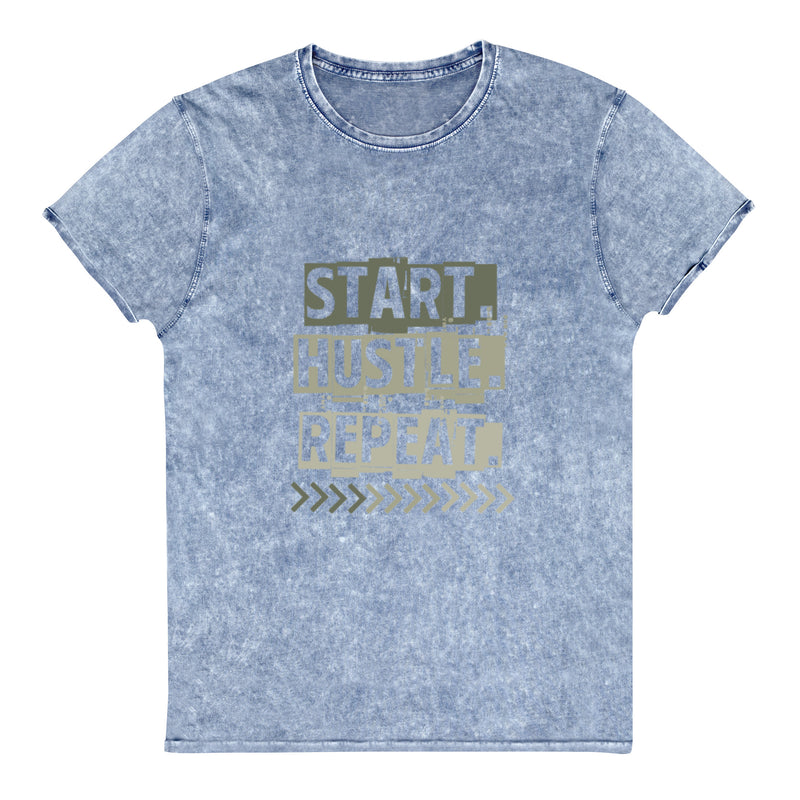 Start Hustle Repeat Mineral Wash Tee