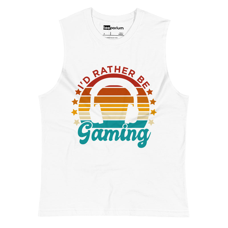 I'd Rather Be Gaming lI Muscle Tank