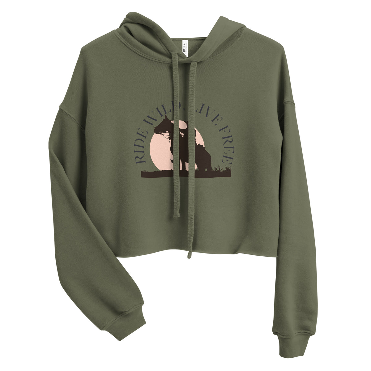 Ride Wild Live Free II Horse Crop Hoodie