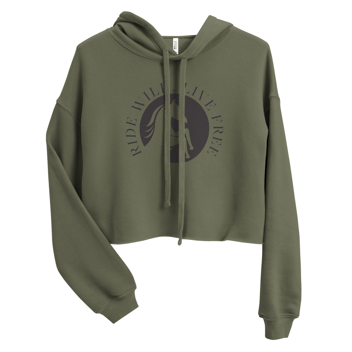 Ride Wild Live Free Horse Crop Hoodie