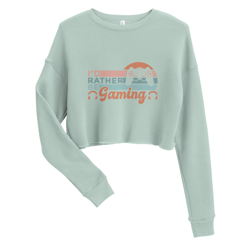 I'd Rather Be Gaming l Crop Sweatshirt